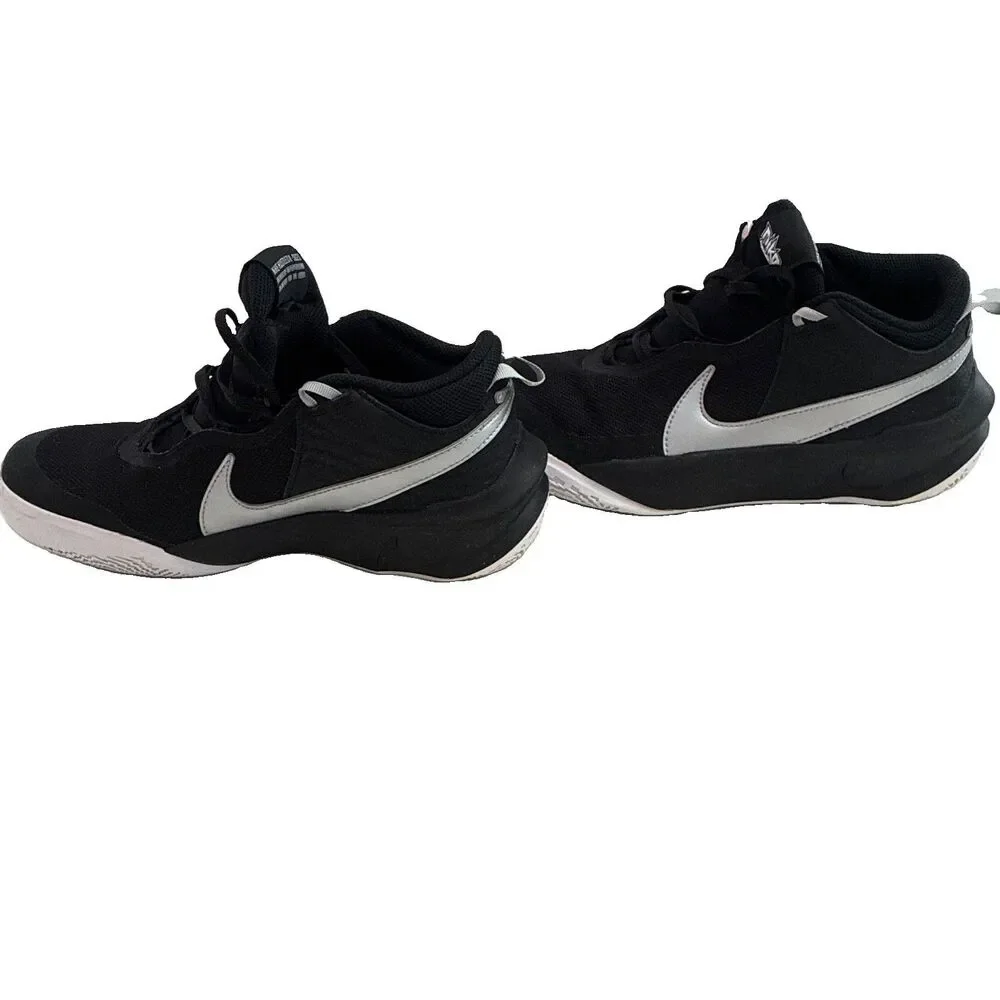 Nike Hustle D 9 CW6735-004 Black/White Low Top Lace-Up Basketball Sneakers